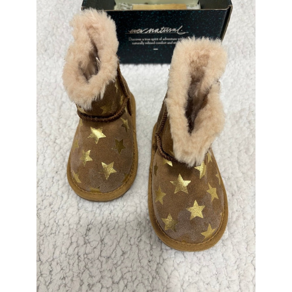EMU Australia 18-24 mthsโ Chestnut Gold Starry Night Toddler Boots Cozy Casual